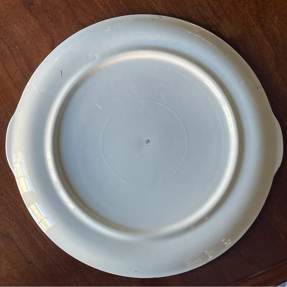 Vtg Cronin China Romantic Courting Tray Gold Trim Regencycore Wall Decor 10.5